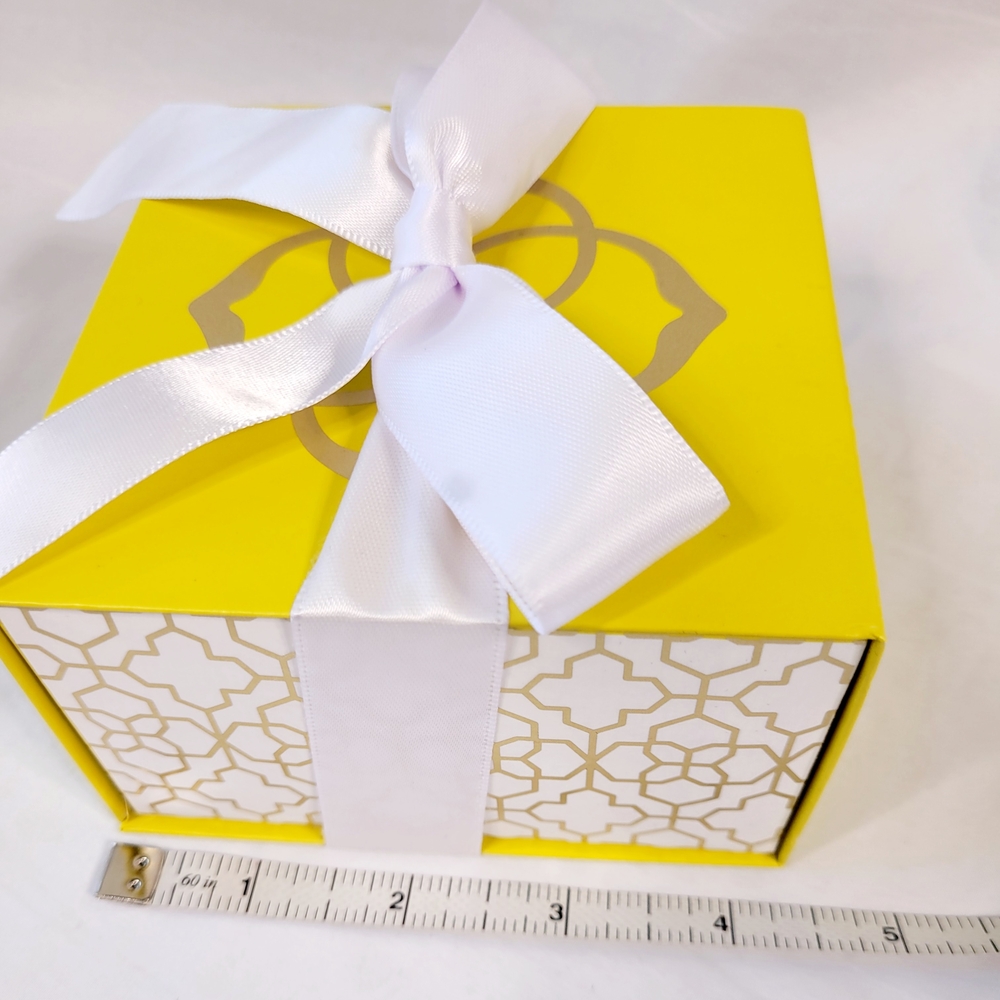 Kendra Scott Yellow Gift Box with White Ribbon - Picture 3 of 6